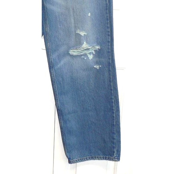 Universal Thread Womens 90s Baggy Distressed Cotton Button Fly Blue Jeans Size 4 - Picture 6 of 10